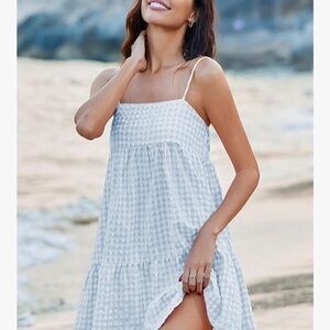 Women’s Blue Gingham Sundress (brand new!)